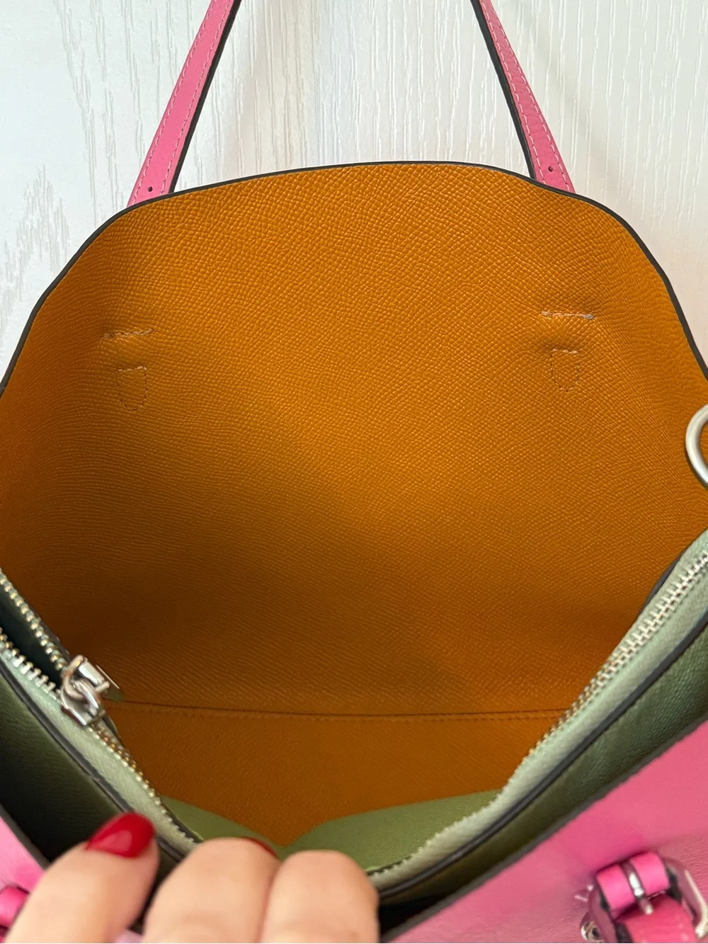 Coach Pink Leather Mollie Tote Purse with Crossbody Strap